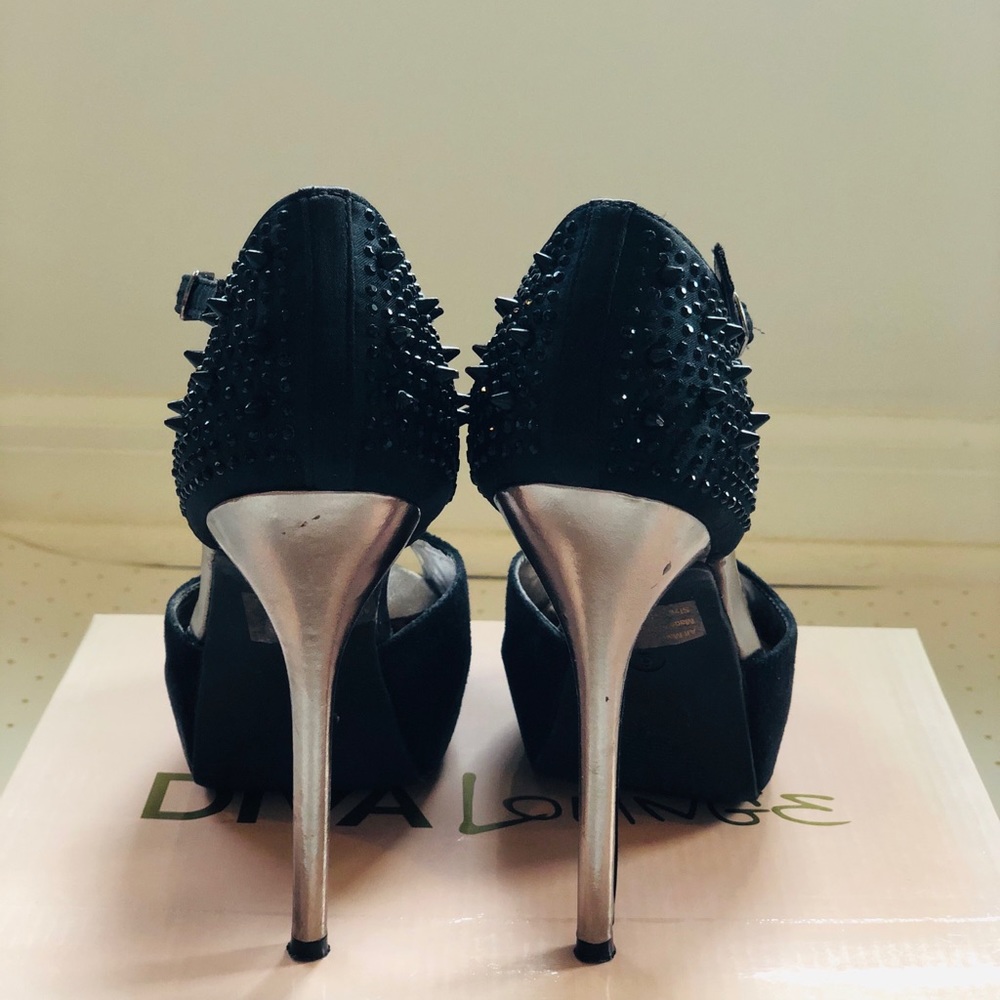Spike Back T-Strap Heels - Picture 3 of 6